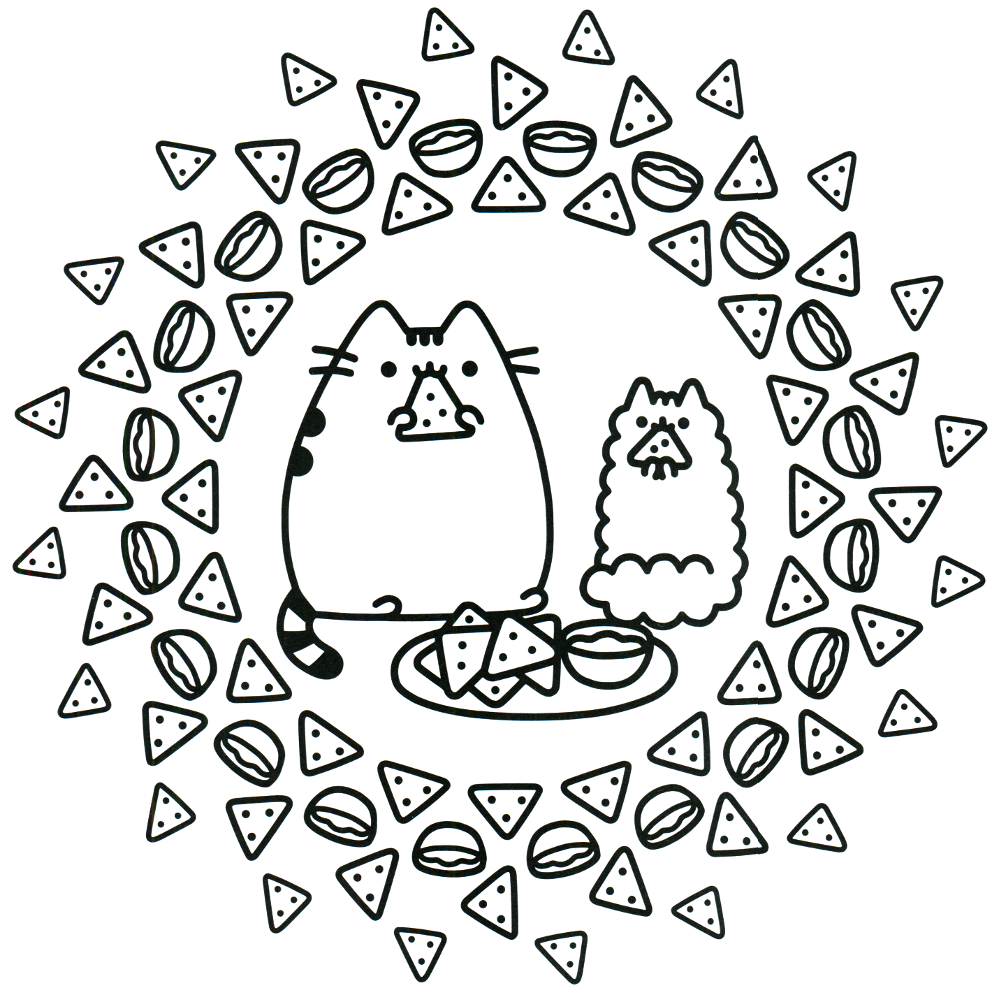 Pusheen coloring pages