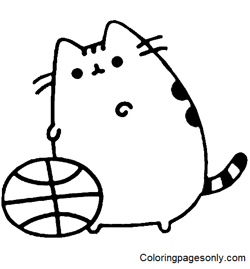 Pusheen coloring pages printable for free download