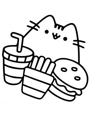 Free printable pusheen coloring pages for adults and kids