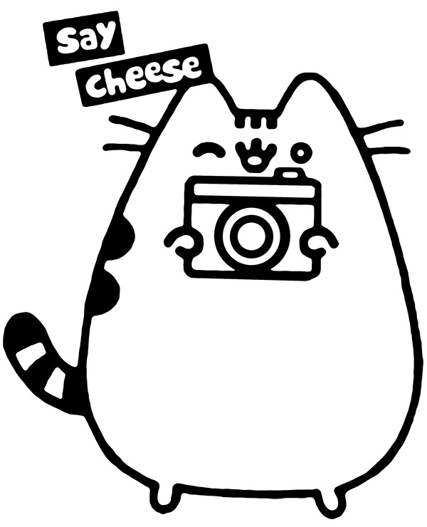 Cat pusheen coloring page