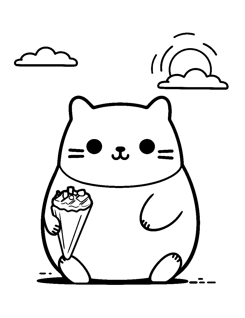 Pusheen coloring pages free printable sheets