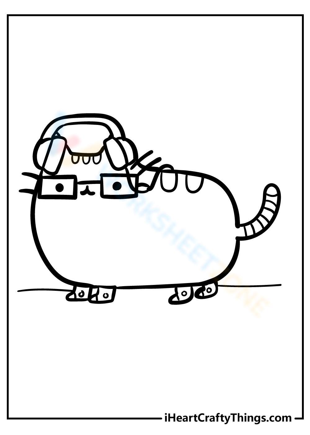 Free printable pusheen coloring pages for kids