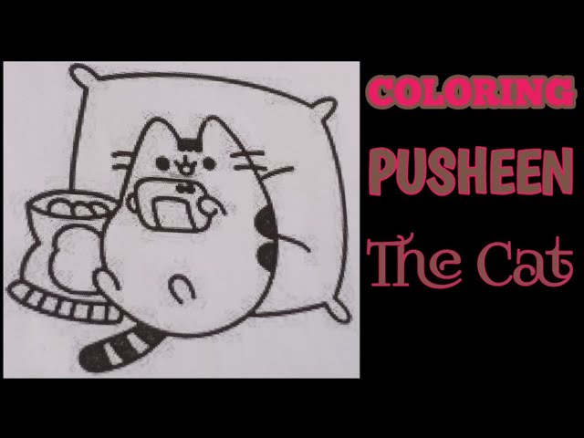 Coloring pusheen the cat enjoying weekend coloring page ii fun paint