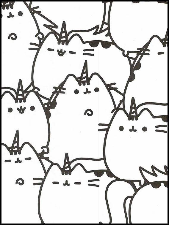 Printable coloring pages pusheen