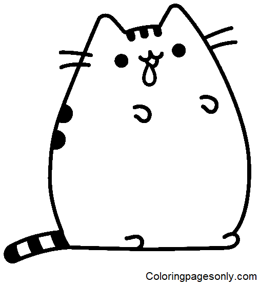 Pusheen coloring pages printable for free download