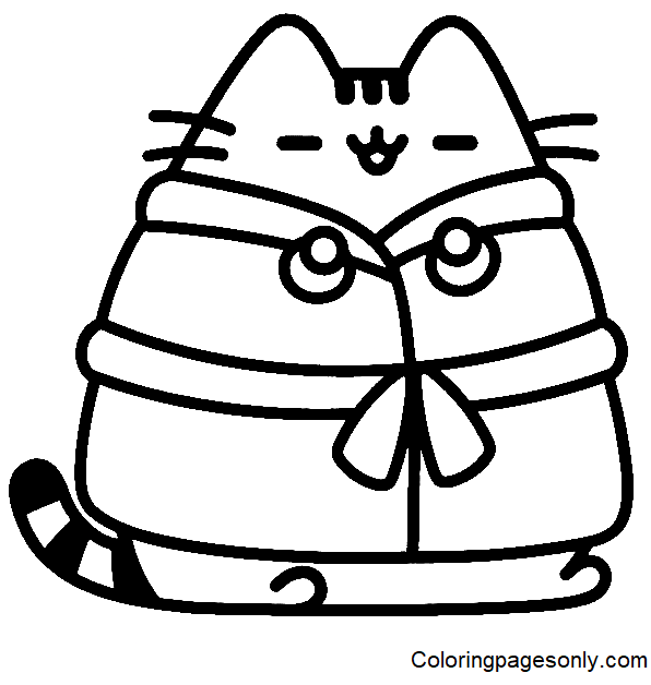 Pusheen coloring pages printable for free download