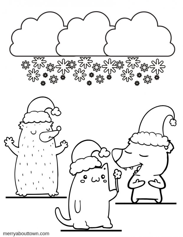 Free christmas coloring pages for kids