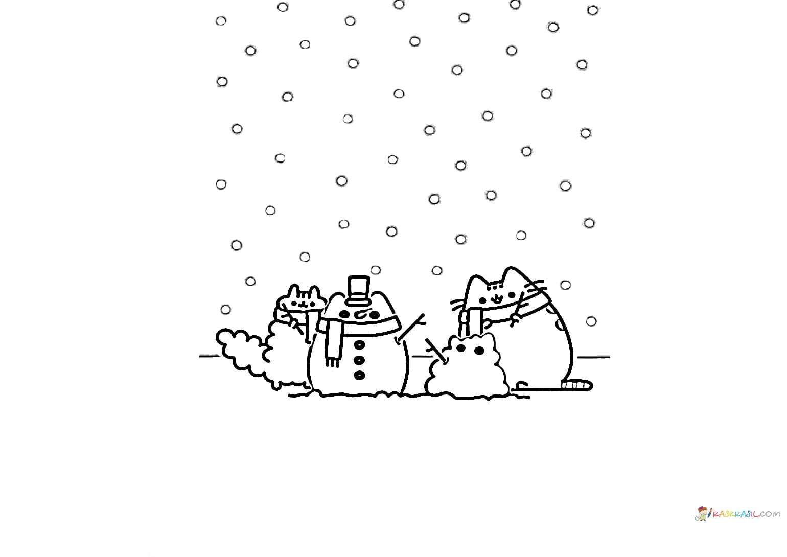 Pusheen coloring pages