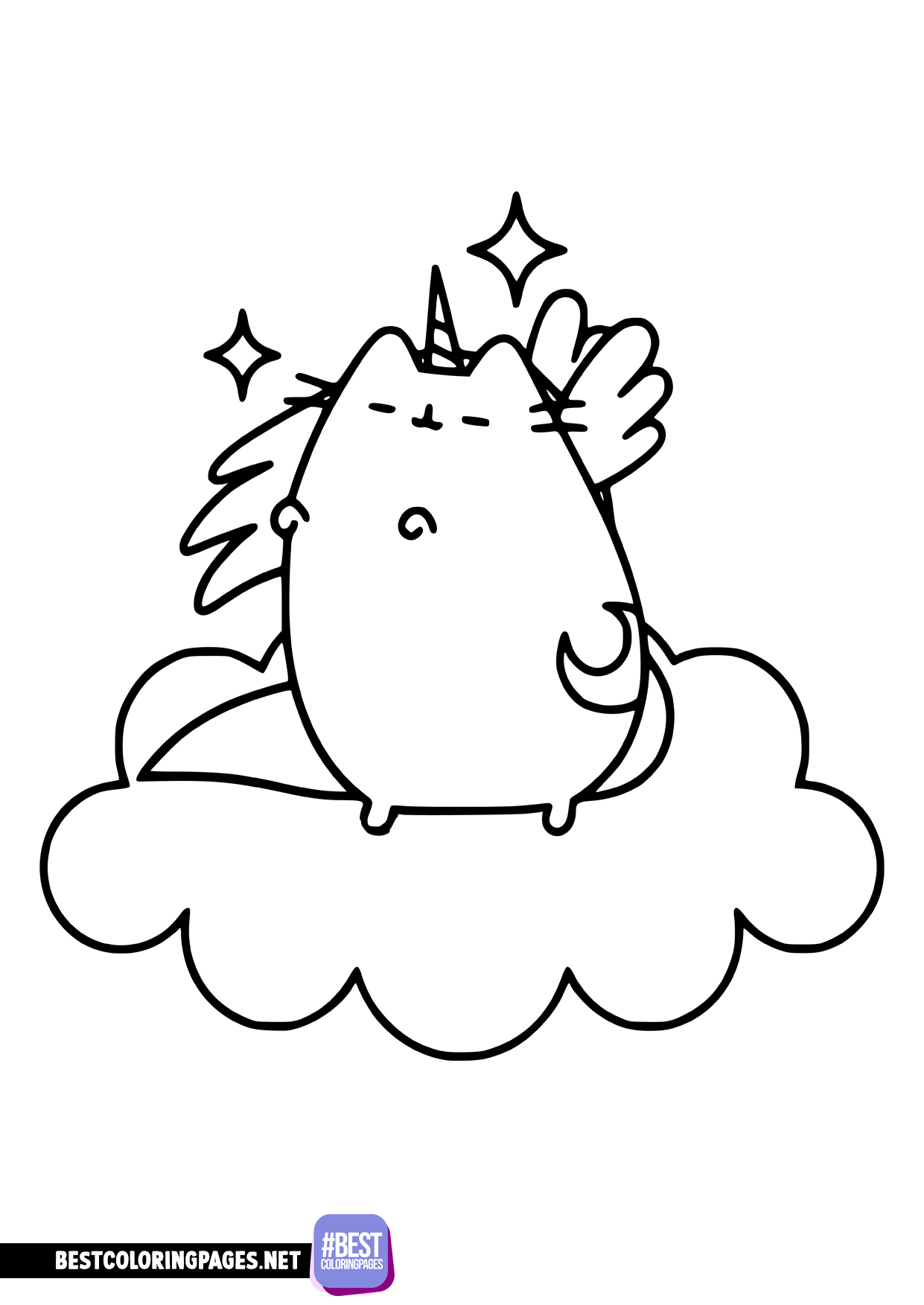 Pusheen coloring page