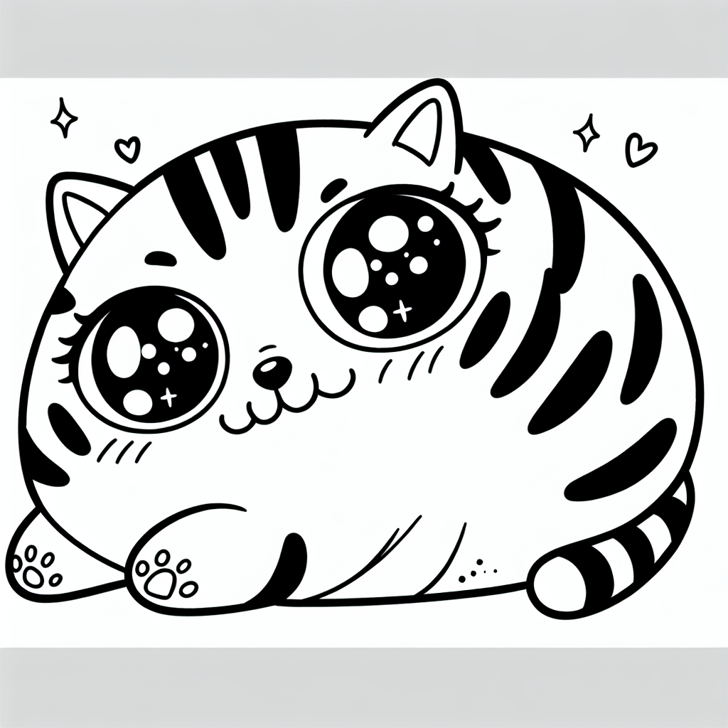 Pusheen coloring pages â custom paint by numbers