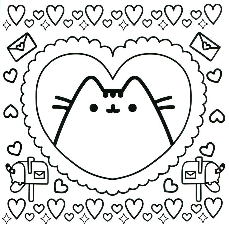 Pusheen coloring book images on pinterest