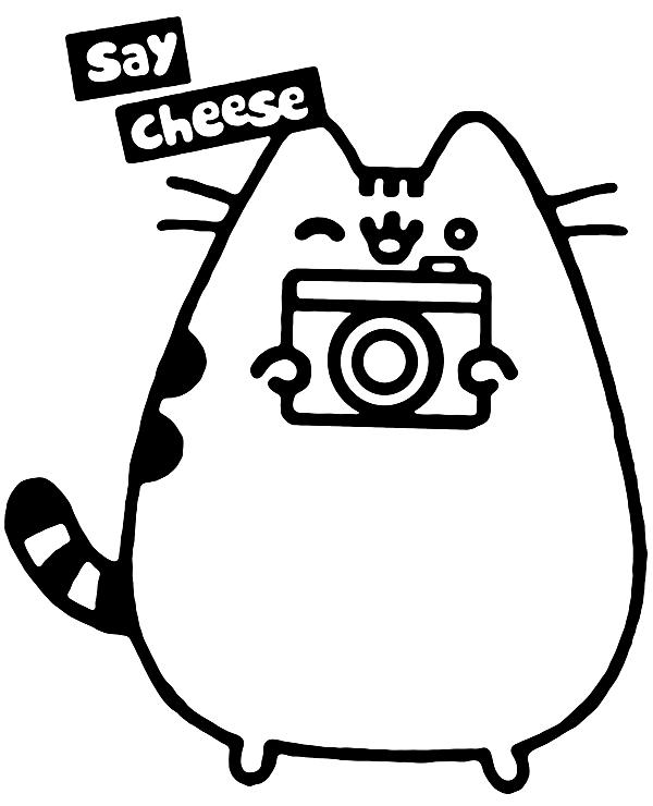 Pusheen coloring pages printable for free download