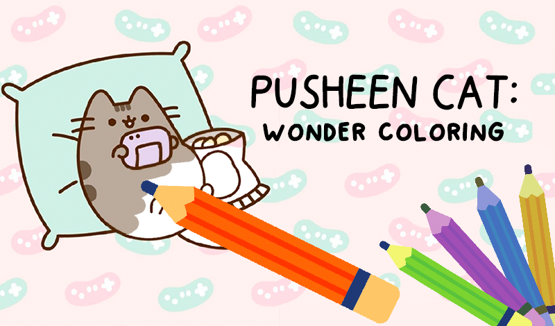 Pusheen cat wonder coloring play online for free on