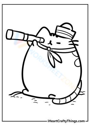 Free printable pusheen coloring pages for kids