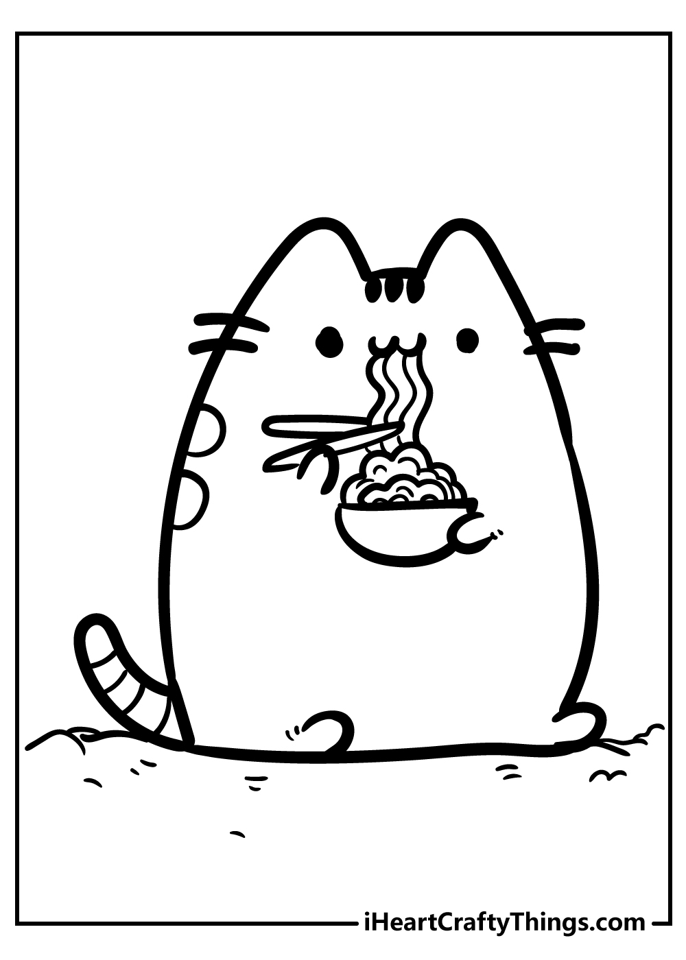 Pusheen coloring pages free printables