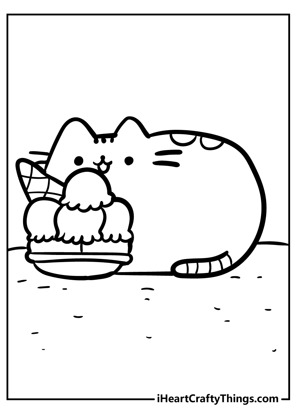 Pusheen coloring pages free printables