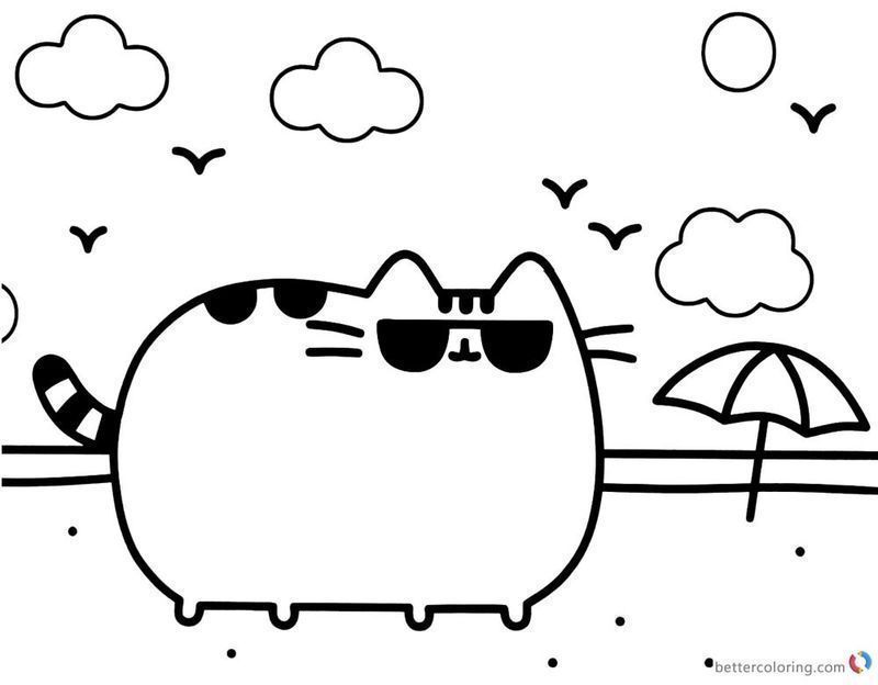 Get this pusheen coloring pages pdf and have fun with it