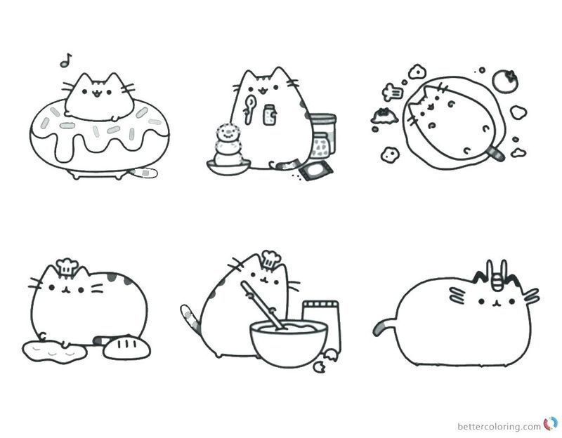 Get this pusheen coloring pages pdf and have fun with it