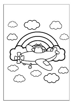 Pusheens coloring wonderland captivating kids and fans printable coloring