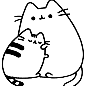 Pusheen coloring pages printable for free download