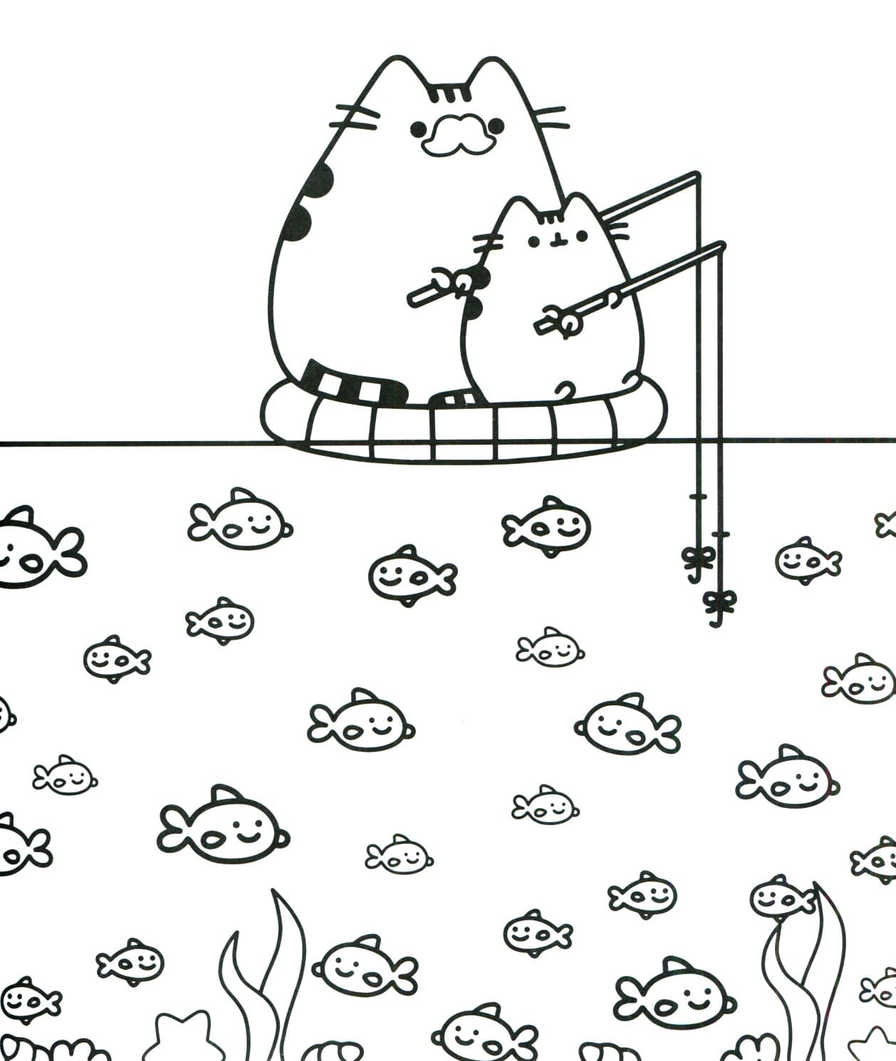 Pusheen coloring pages