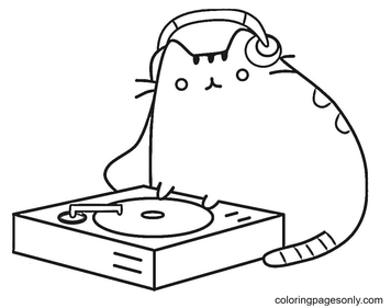 Pusheen coloring pages