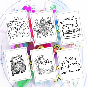 Pusheen printable coloring sheets for kids charming cats world awaits