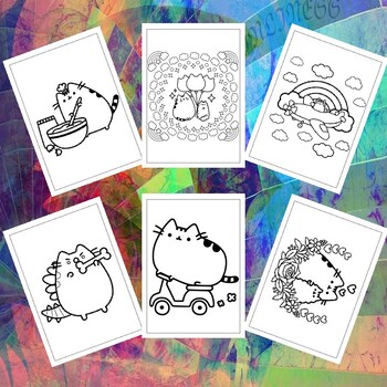 Printable pusheen coloring pages delightful fun for kids and fans pages