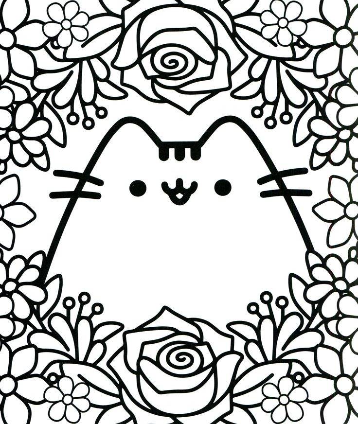 Pusheen coloring pages