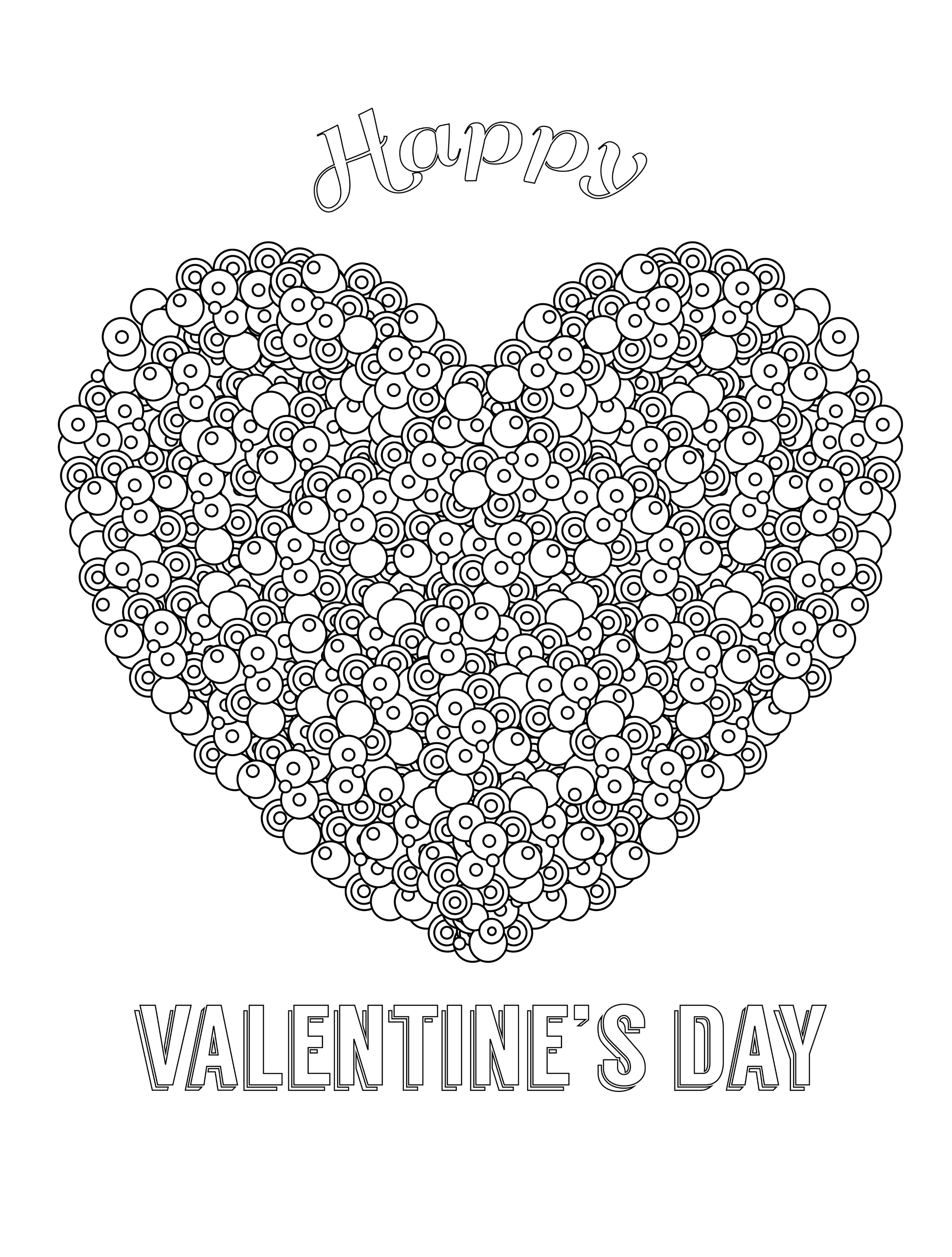 Valentine coloring pages