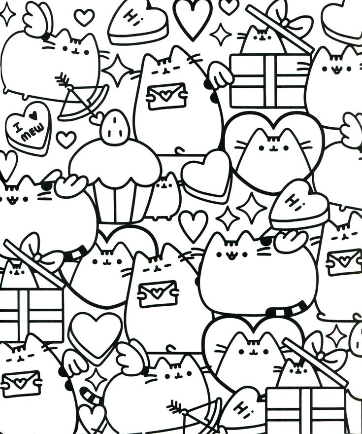 Pin by bee on coloring pages pusheen coloring pages kitty coloring valentine coloring pages