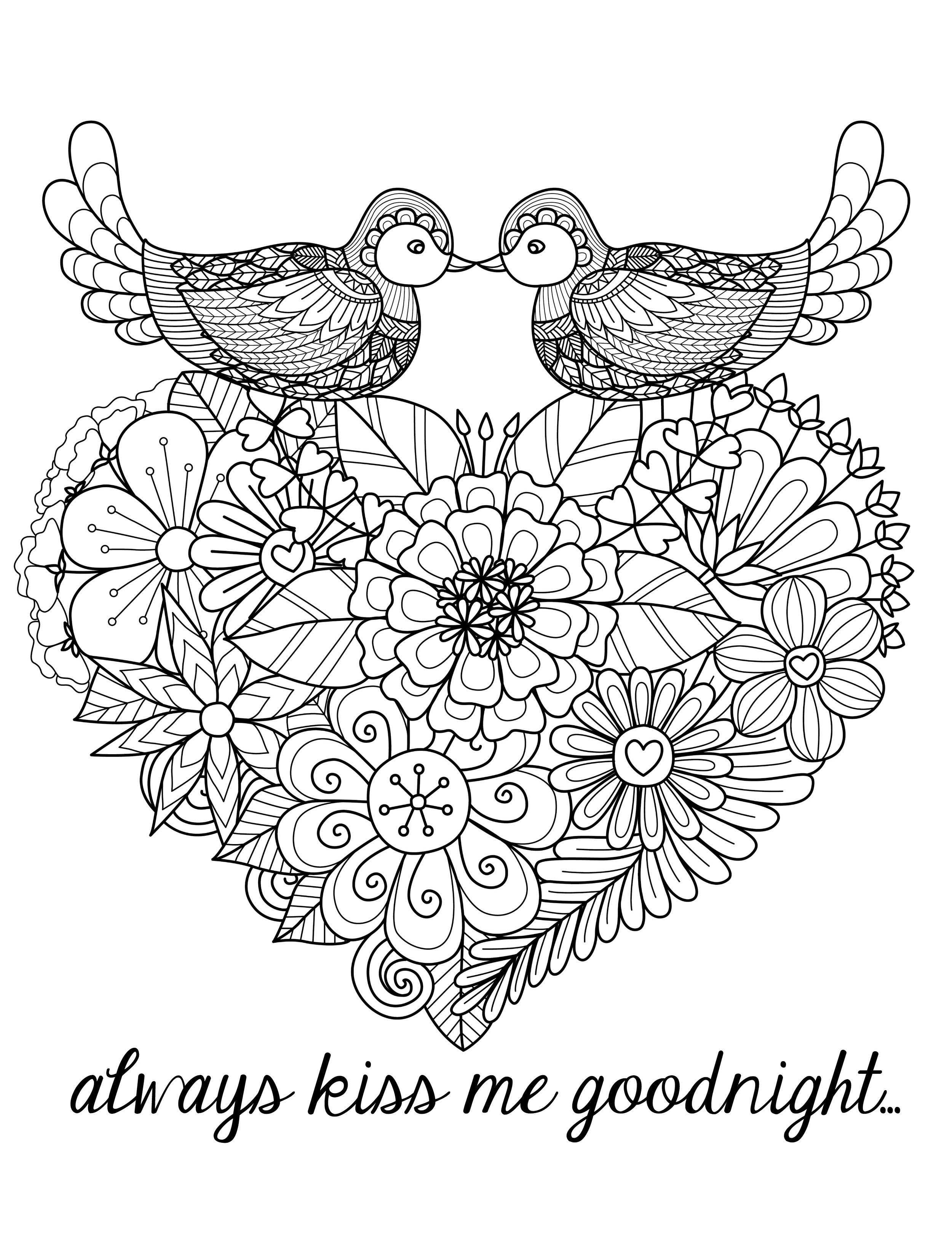 Valentine coloring pages