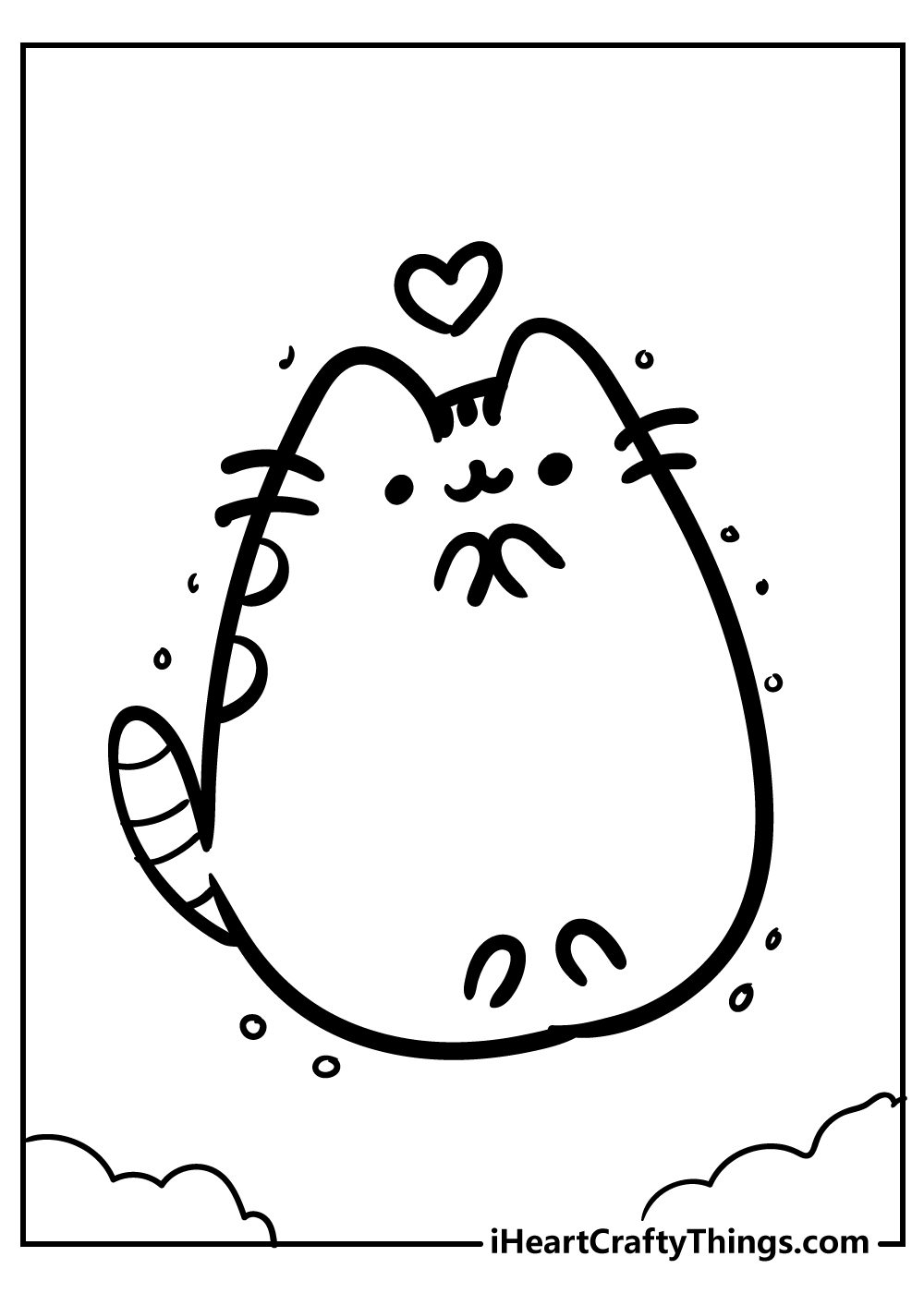 Pusheen coloring pages free printables