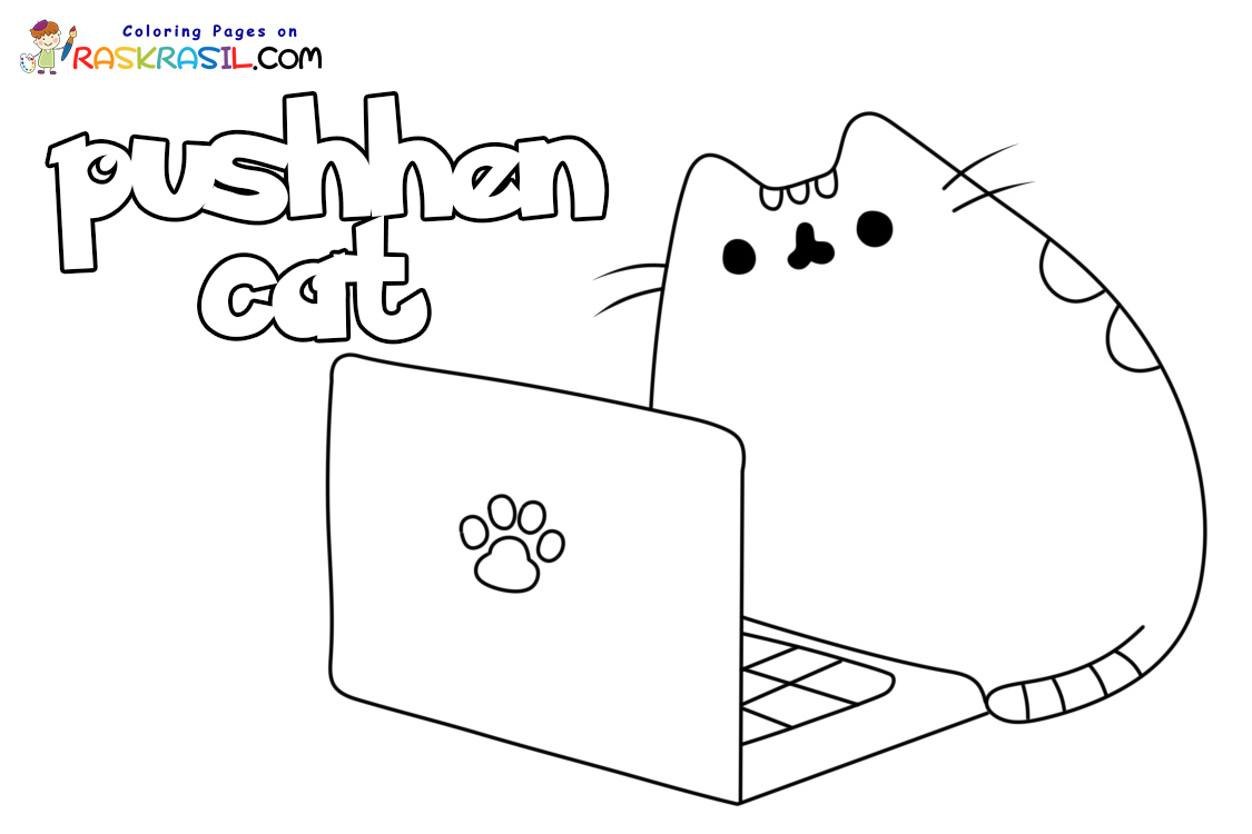 Pusheen coloring pages