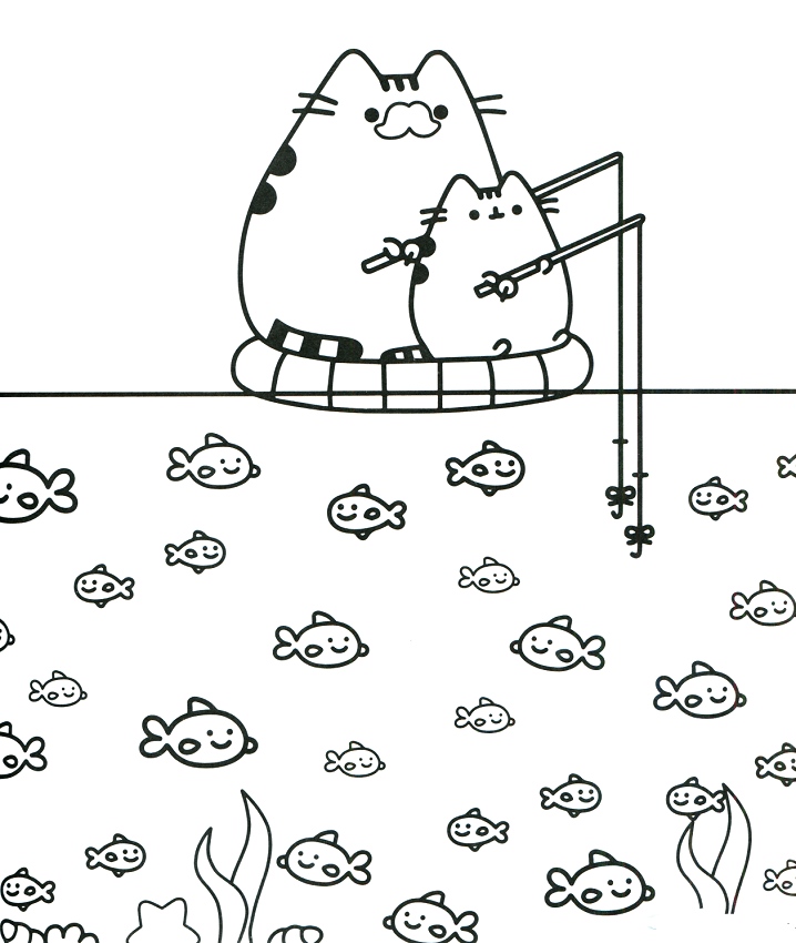 Free pusheen coloring pages to print