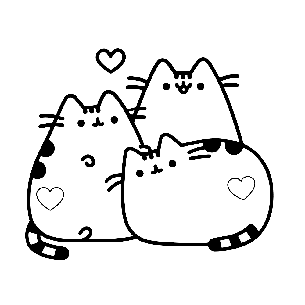 Cute pusheen coloring pages