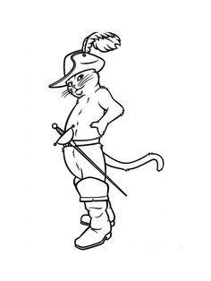 Puss in boots coloring pages