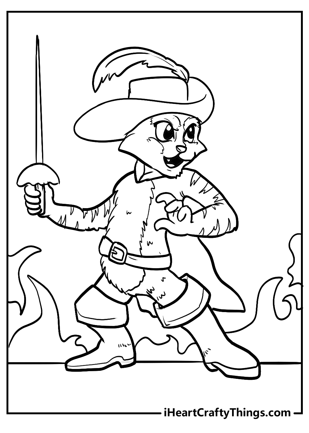 Printable puss in boots coloring pages updated