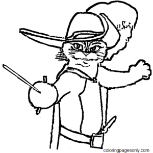 Puss in boots coloring pages printable for free download