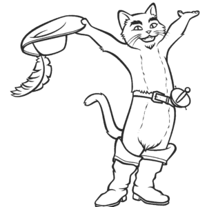 Puss in boots coloring pages printable for free download