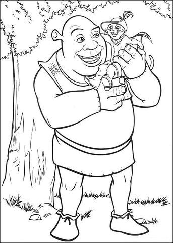 Shrek and puss in boots coloring page free printable coloring pages