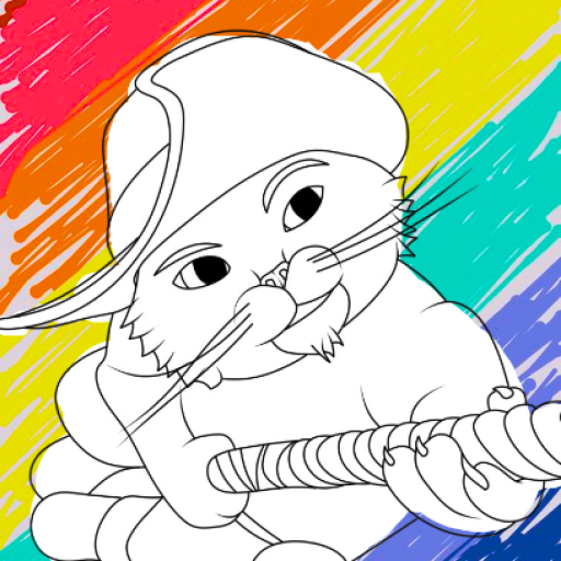 Puss in boots coloring book