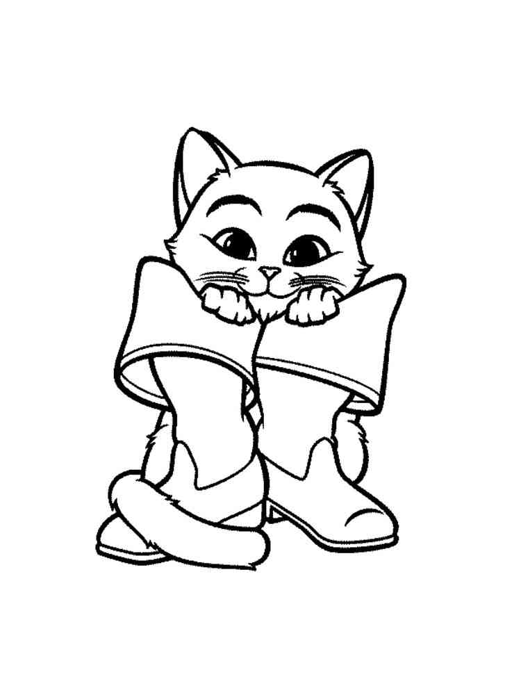 Puss in boots coloring pages