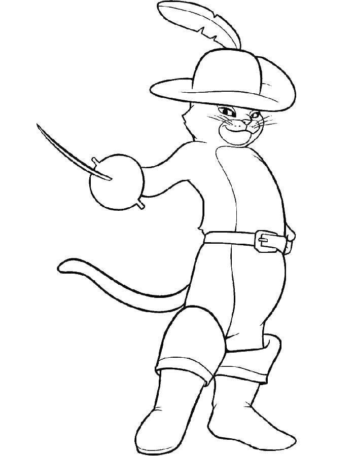 Online coloring pages shrek coloring puss in boots puss in boots from shrek