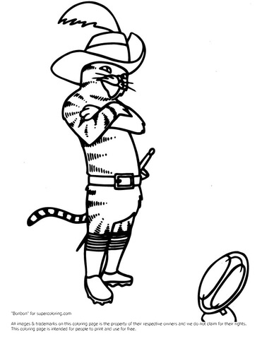 Puss in boots smiling coloring page free printable coloring pages