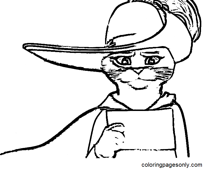 Puss in boots coloring pages printable for free download