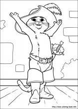 Puss in boots coloring pages on coloring