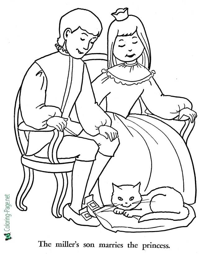 Puss in boots coloring page