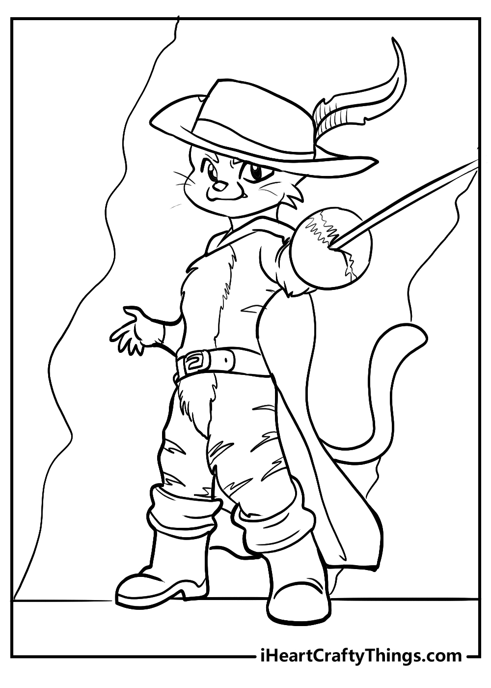 Printable puss in boots coloring pages updated