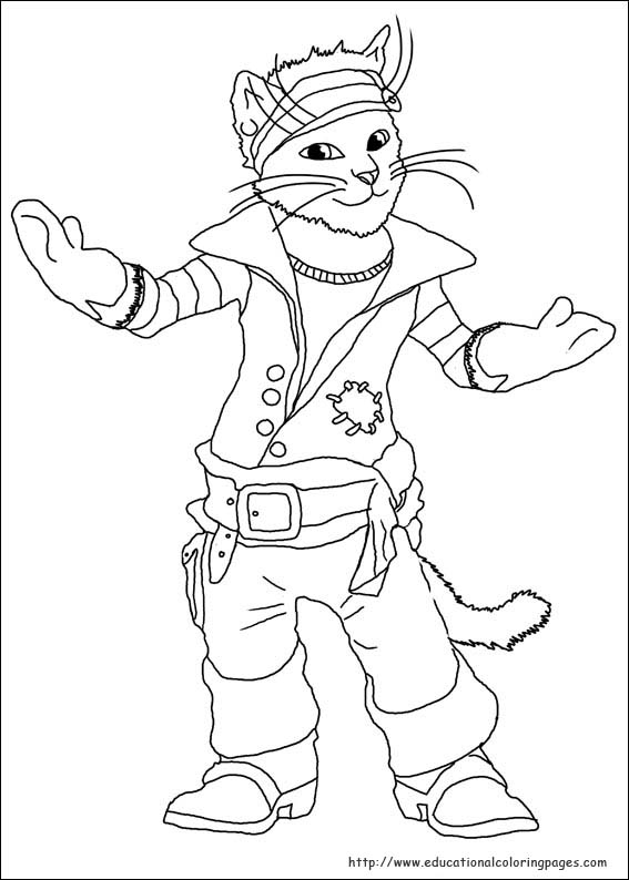 Puss in boots coloring pages